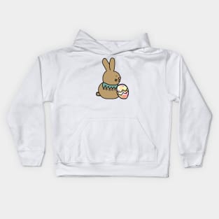 Bunny Rabbit Holding Easter Egg Kids Hoodie